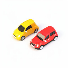 Two cars icon in 3D style on a white background