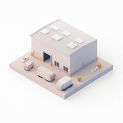 garage icon in 3D style on a white background