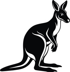 Wallaby Silhouette Vector illustration design