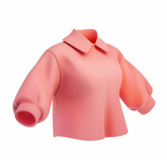 blouse icon in 3D style on a white background
