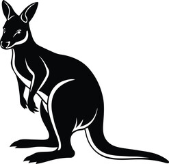 Wallaby Silhouette Vector illustration design