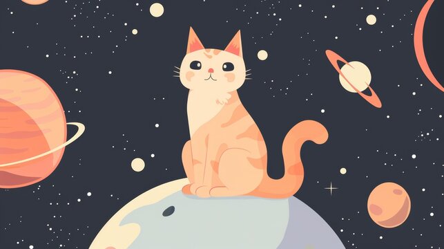 Celebrate International Cat Day with a Cosmic Twist Generative AI
