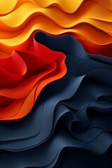 Abstract Background With Wavy Shapes
