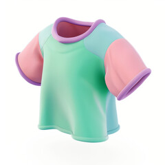 t-shirt, icon in 3D style on a white background
