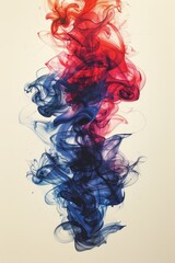Fototapeta premium Red, White and Blue Smoke Billowing in the Air