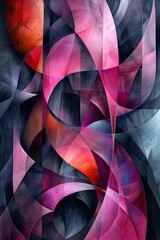Fototapeta premium Pink and Purple Abstract Shapes