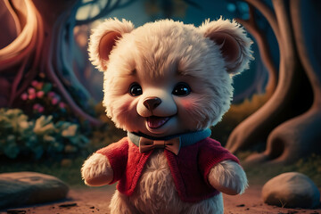 teddy bear with a gift