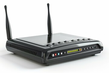 Man configuring a sophisticated Wi Fi setup, ensuring optimal wireless coverage and network performance