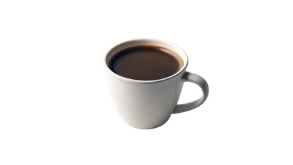 Isolated on a white background, a ceramic coffee cup sits ready for a hot, morning beverage