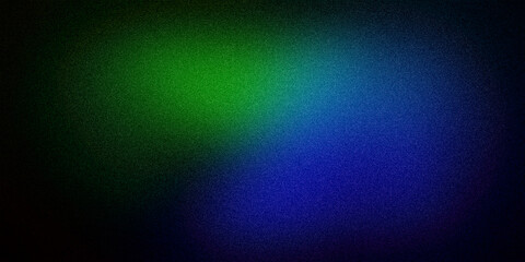 Abstract gradient background with shades of green, blue, and black. Ultra wide grainy texture, perfect for design, banners, wallpapers, templates, art, creative projects, and desktop. Premium quality