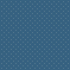 White Small Dots on Dark Blue Background Pattern
