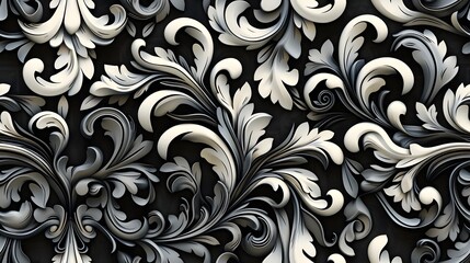 Intricate Baroque Patterns Blending Seamlessly with Modern Urban Graffiti Artwork in High Definition
