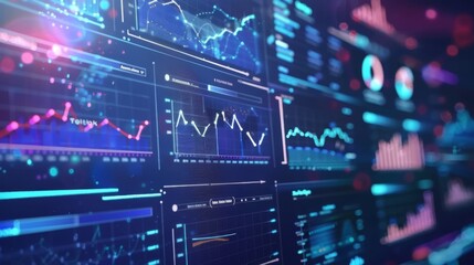 Obraz premium Automated data analytics with AI for business management and strategy