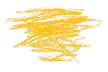yellow pencil strokes isolated on transparent background