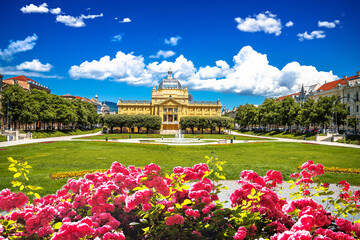 King Tomislav square in Zagreb view