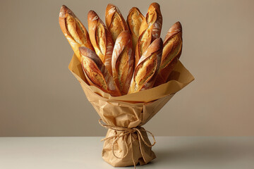 Delicious french baguette group