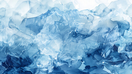 Obraz premium 青色のラフな水彩、油彩テクスチャ。抽象絵画