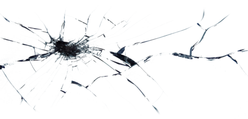 Broken glass cut out