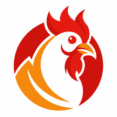 Chicken Logo icon design concept. good for rooster restaurant and chicken farm. vector illustration