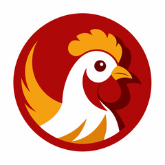 Chicken Logo icon design concept. good for rooster restaurant and chicken farm. vector illustration