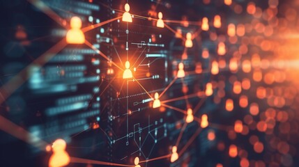 Fototapeta premium Business Idea: Human Resources and world wide web concept. Recruitment Management.