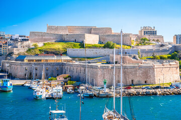 Marseille Fort Saint Nicolas seascape view