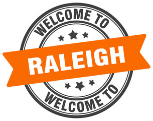 Welcome to Raleigh stamp. Raleigh round sign