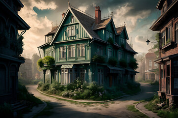 Obraz premium old house in the city