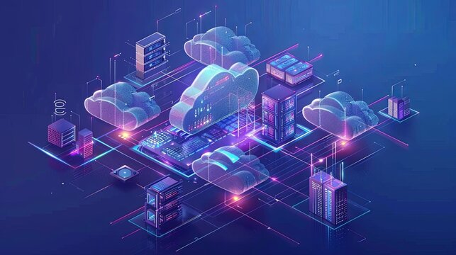 hybrid cloud integration architecture in data center seamless onpremises and cloud infrastructure ai visualization