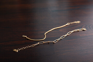 Stylish gold jewelry. Women's bracelets