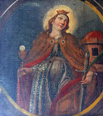 Saint Barbara, Parish Church of the Assumption of the Virgin Mary in Gornja Rijeka, Croatia