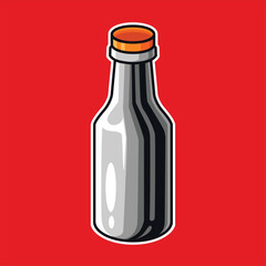 Glass bottle vector illustration