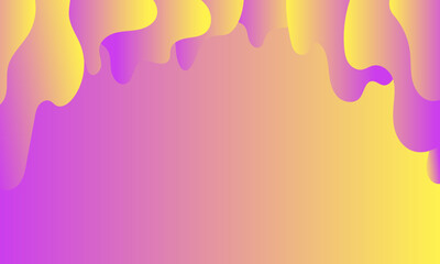 abstract background with flowing drops of purple and yellow and yellow colors Vector illustration