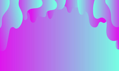 abstract holographic background with flowing drops in pink and blue colors Vector