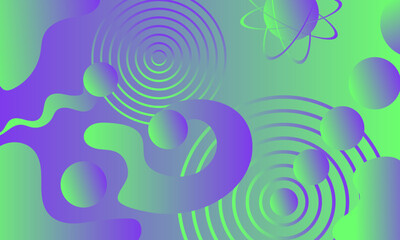 abstract holographic background in green and blue tones showing the components of dynamics and movement Vector