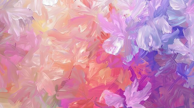 impressionist bloom vibrant brushstrokes in pastel hues abstract spring painting digital art