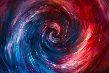 Abstract swirl of red and blue