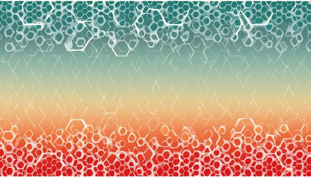 Turquoise and yellow gradient background with a hexagon pattern in a illustration - Powered by Adobe