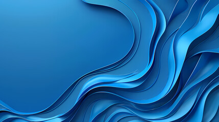 Abstract wavy blue ribbons layered design creating an artistic and fluid motion effect, perfect for modern creative projects and backgrounds.