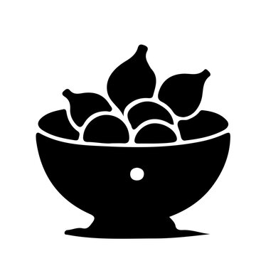 black bowl figs fruit clip art preview