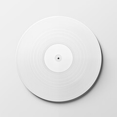 White vinyl record Isolated CD or DVD compact disc on white background