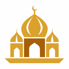 golden mosque  icon logo