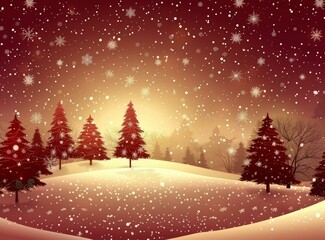 Winter Wonderland Christmas Illustration