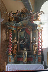 Altar of Saint Anne in the parish church of the Holy Trinity in Klenovnik, Croatia