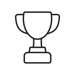 Trophy line icon. Trophy cup, winner cup, victory cup icon. Reward symbol sign for web and mobile.