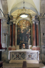 Altar of St. Anthony of Padua in the parish church of St. Mark in Korcula, Croatia