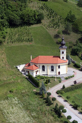 Fototapeta premium Parish Church of the Blessed Virgin Mary Help of Christians in Ivanec Bistranski, Croatia
