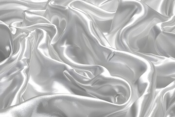 Fototapeta premium Elegant White Satin Fabric Texture Background