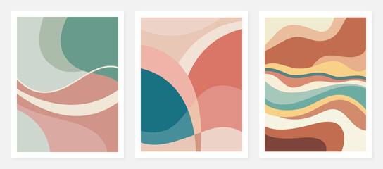 abstract background with circles and lines in retro style.