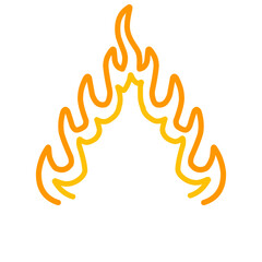Fire Flame Doodle Line